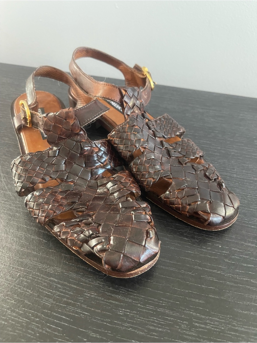 Vintage Sesto Meucci Leather Fisherman Sandals